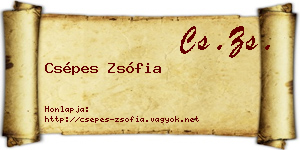 Csépes Zsófia névjegykártya